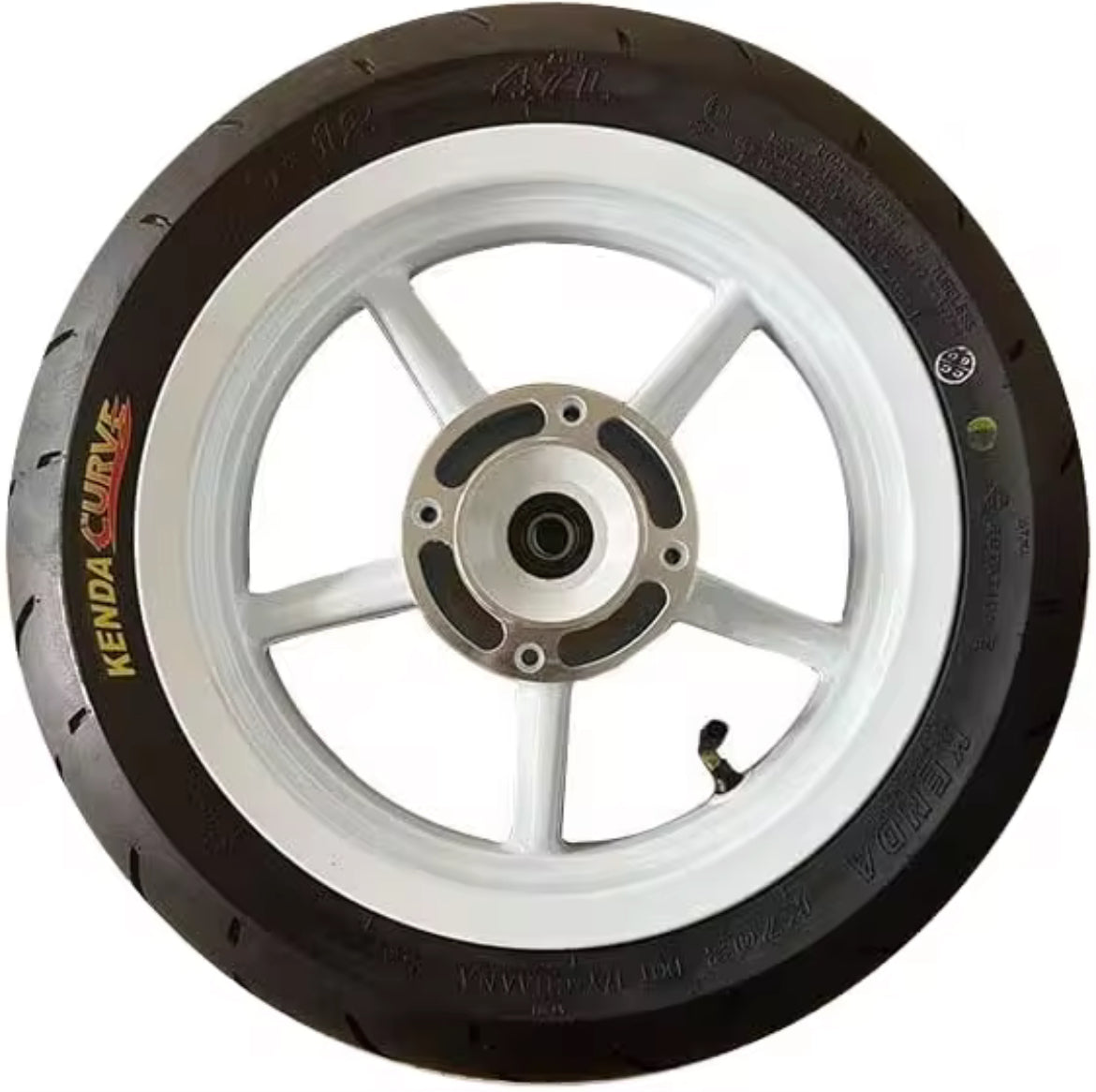 12in White Mini E-Moto Supermoto Wheelset