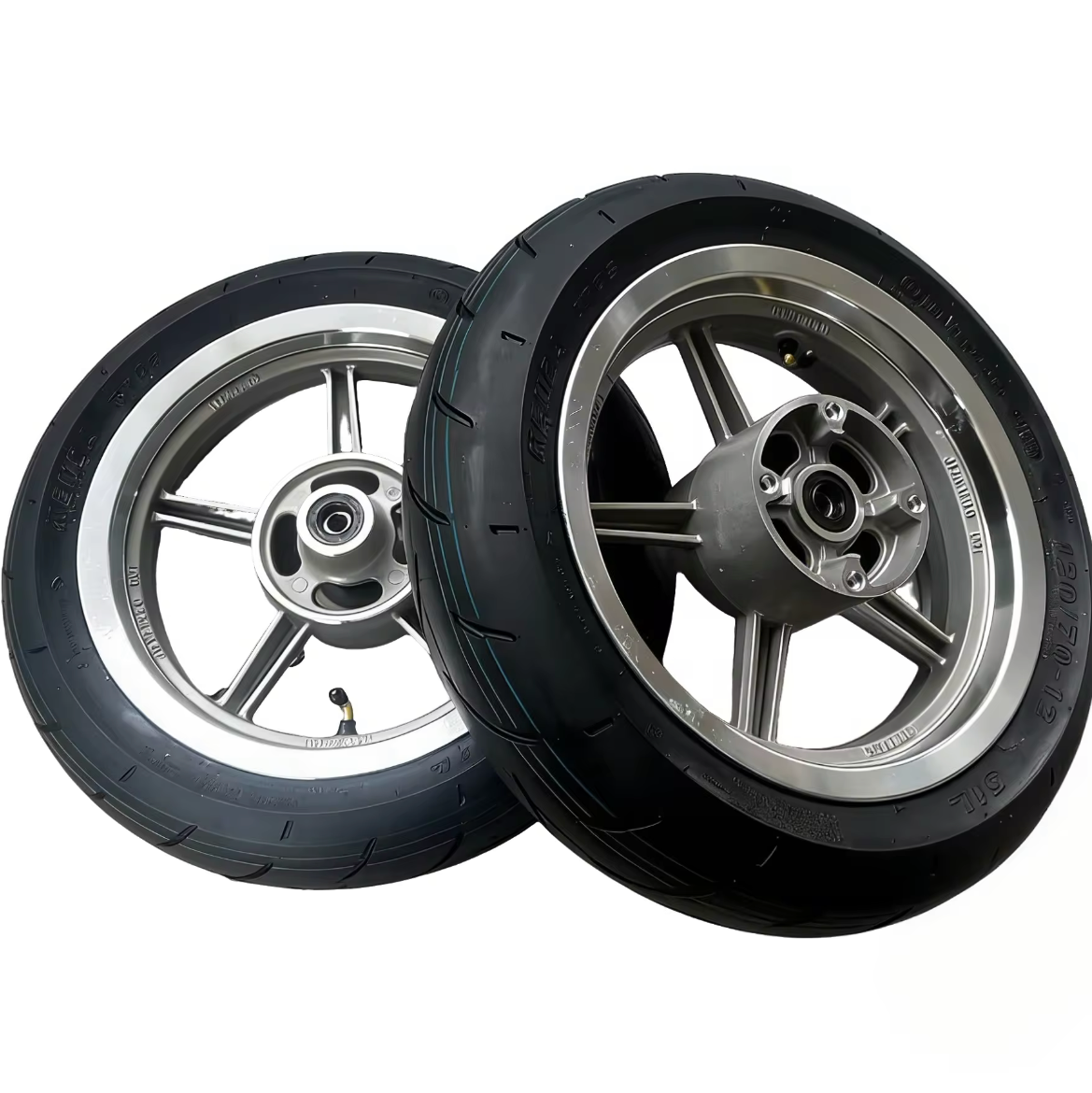 Chrome 12in Supermoto Wheelset