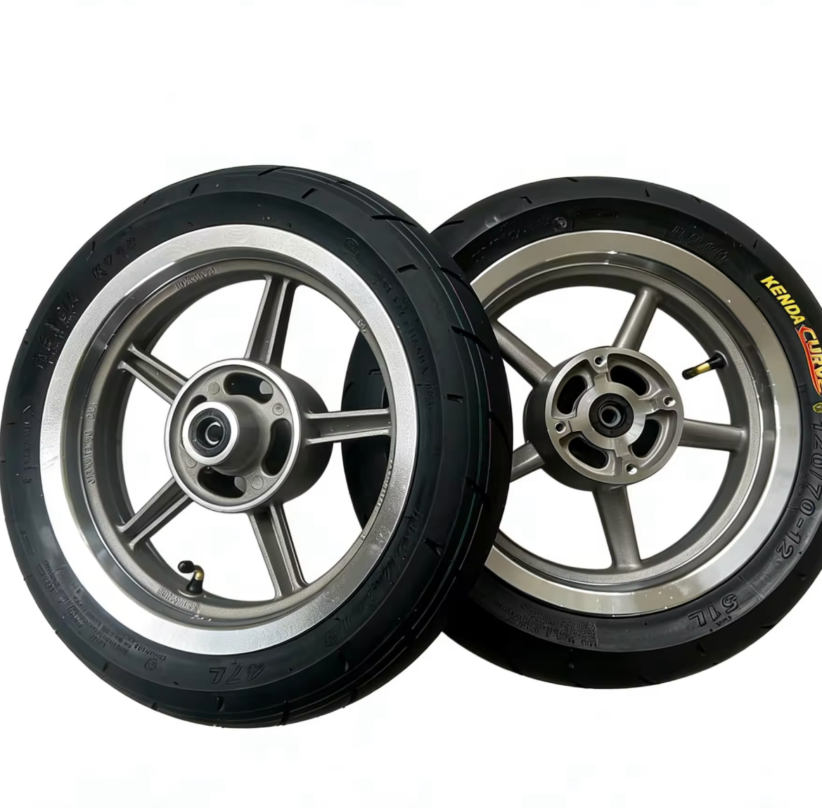 Chrome 12in Supermoto Wheelset