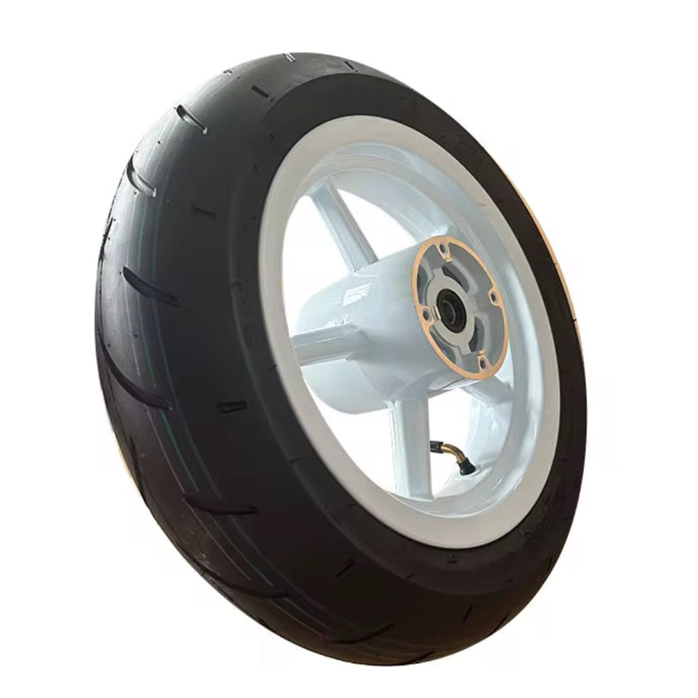 12in White Mini E-Moto Supermoto Wheelset