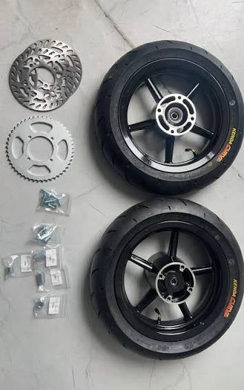Tuttio Supermoto Wheel Set (Comes with Rotors and Sprocket)